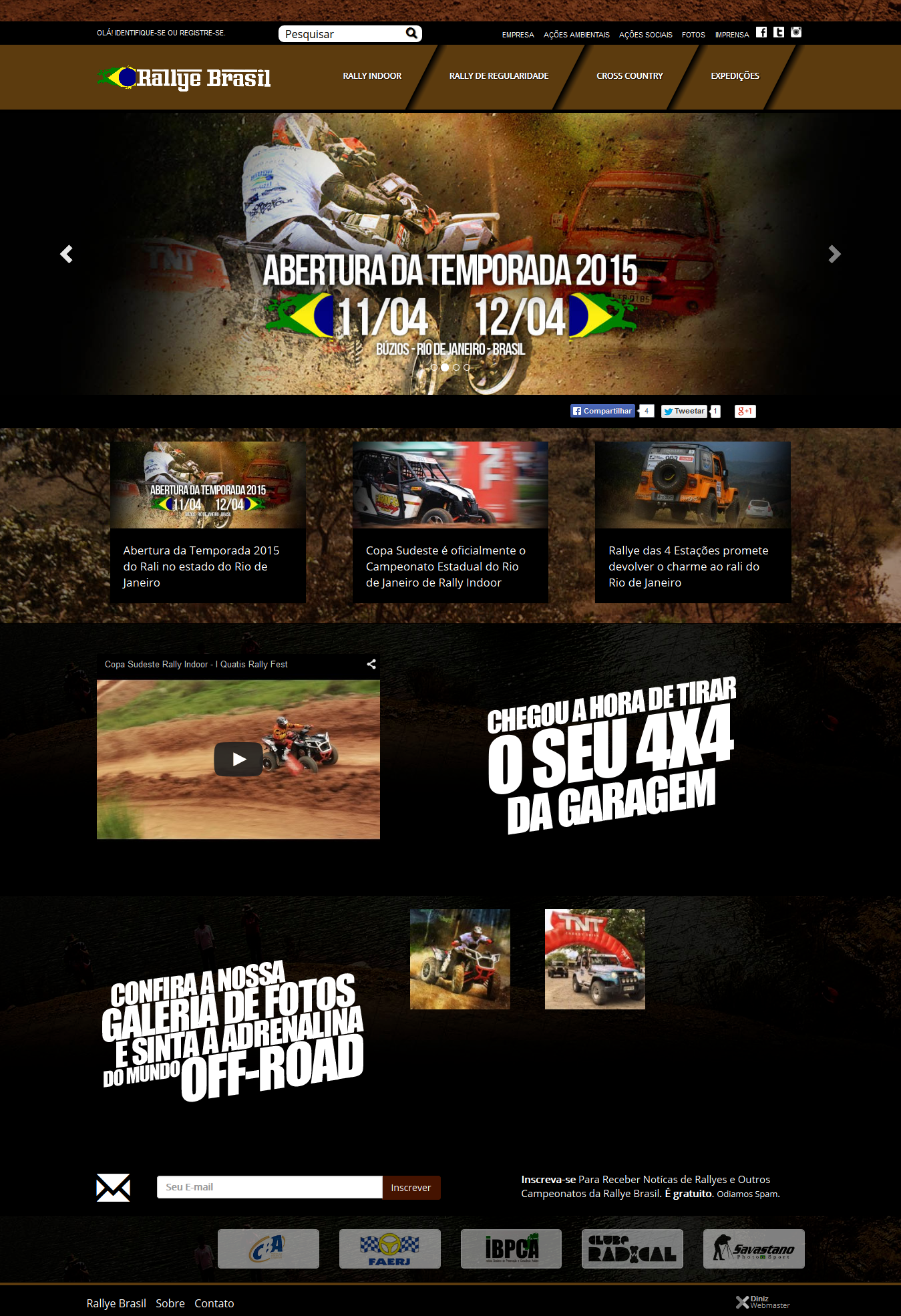 Rallye Brasil – Site de Gestão de Inscrições de Eventos de Rallye