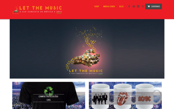 Loja Virtual Let The Music – Sua Camiseta de Música e Arte