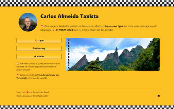 Website do Carlos Almeida Taxista